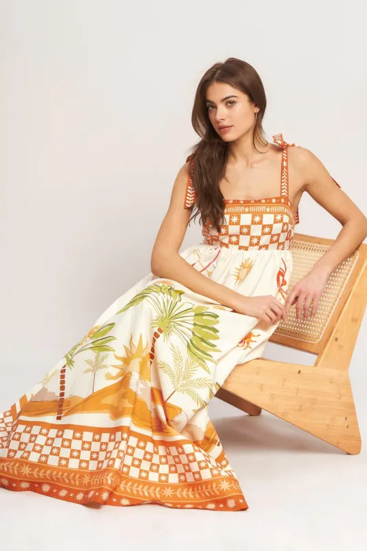 Palm Coast Dream Woven Maxi Dress made by Flying Tomato
