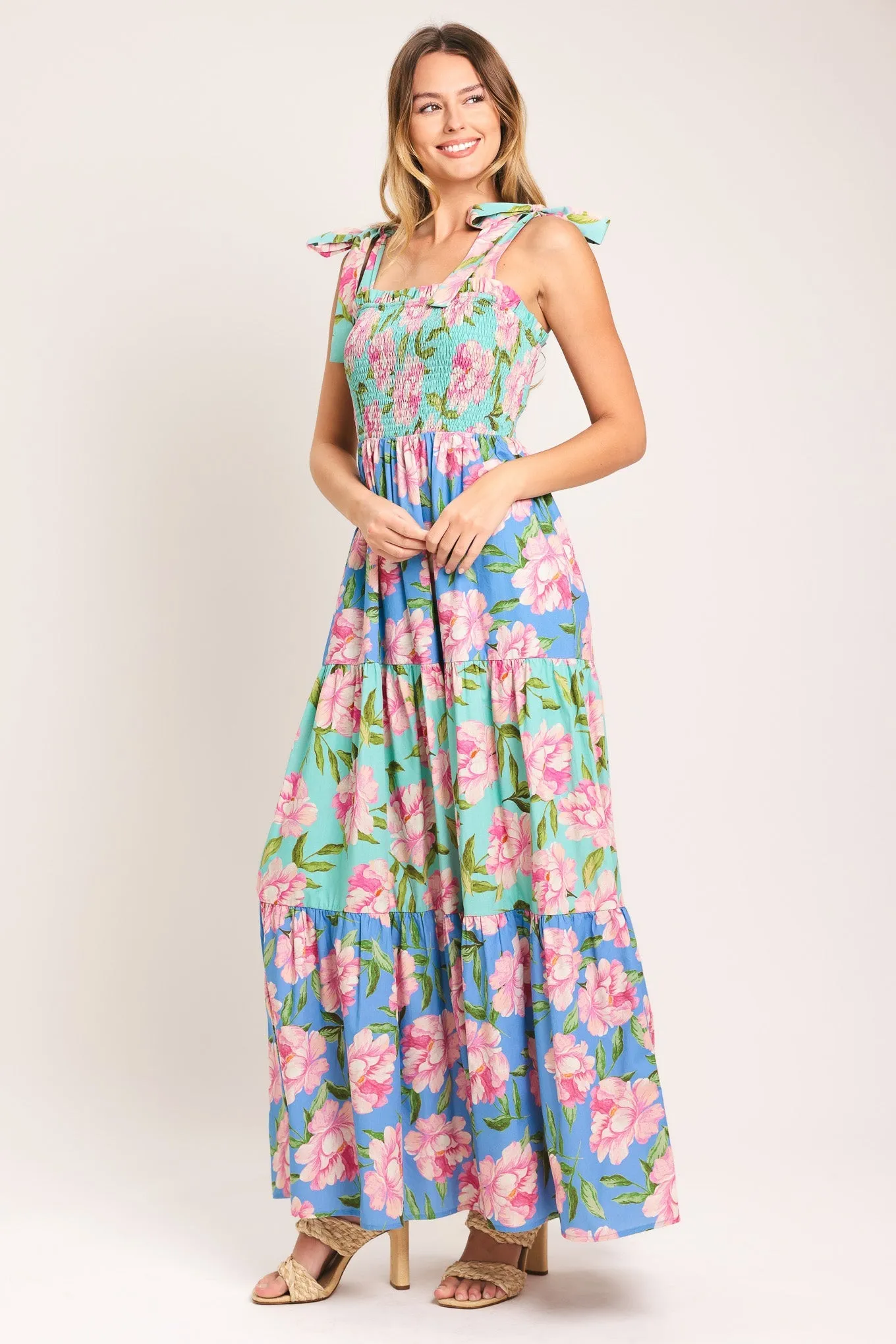 Pastel Glow Woven Maxi Dress sold by Zulily product image thumbnail 3