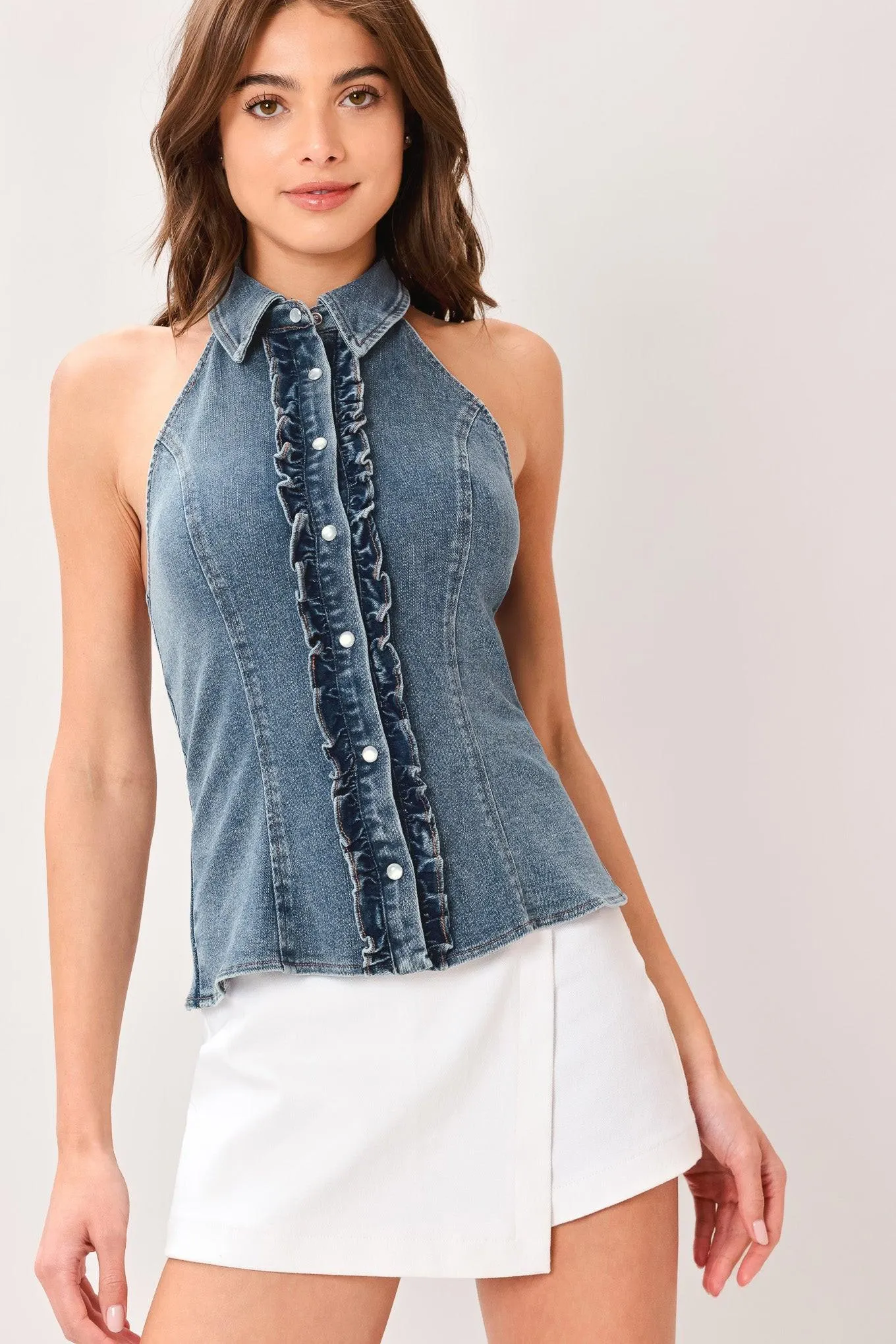 Indigo Babe Denim Top sold by Zulily