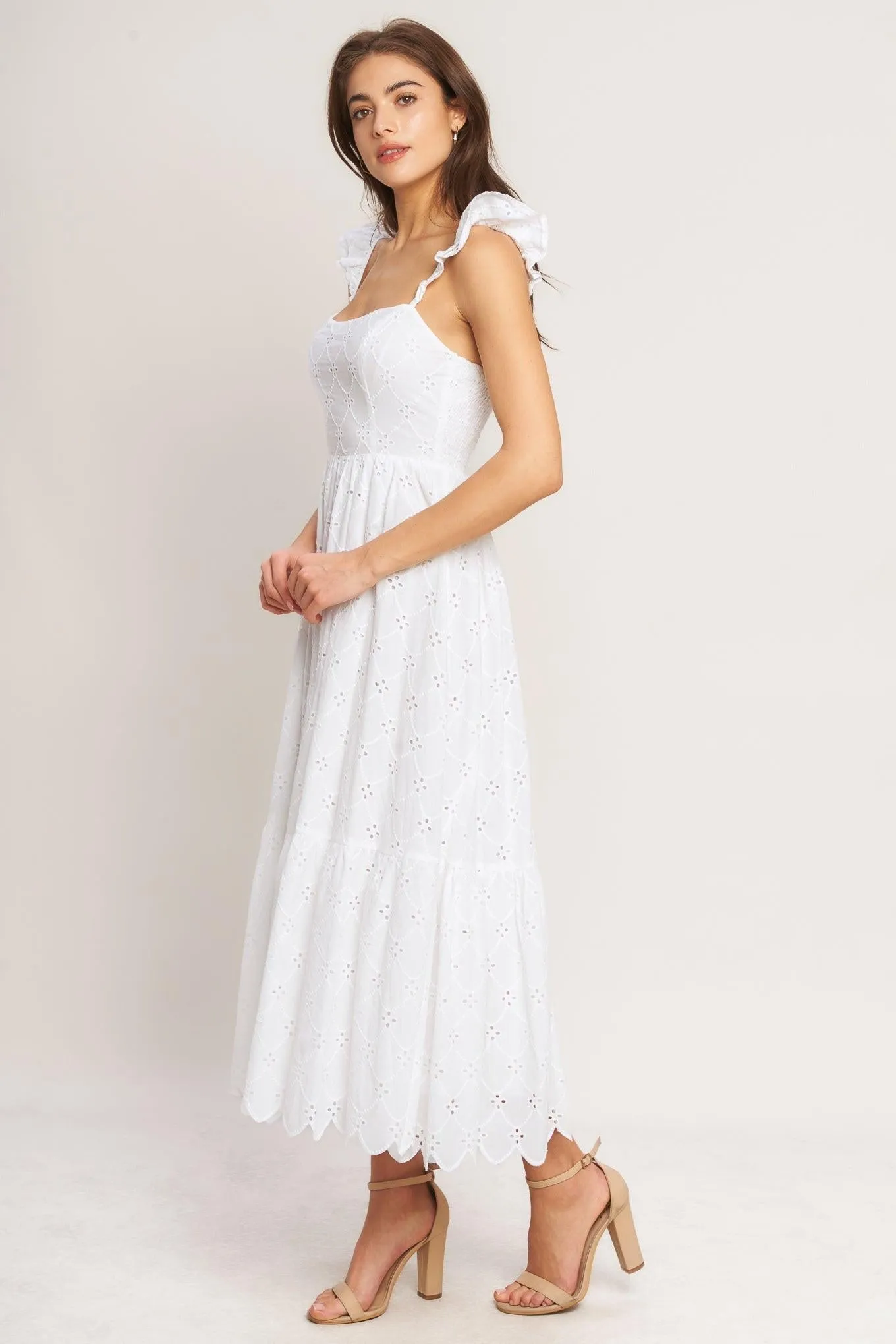 Sweet Escape Woven Eyelet Midi Dress sold by Zulily product image thumbnail 3