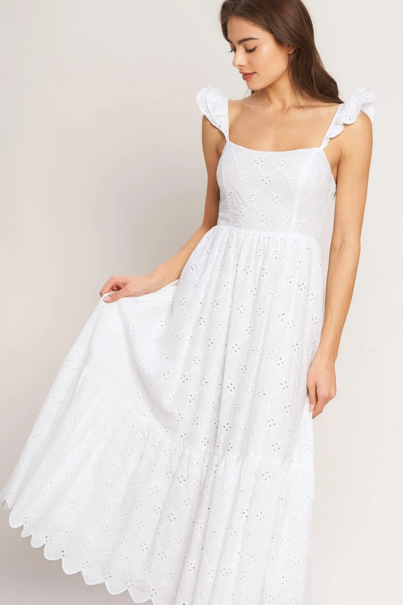 Sweet Escape Woven Eyelet Midi Dress sold by Zulily product image thumbnail 5