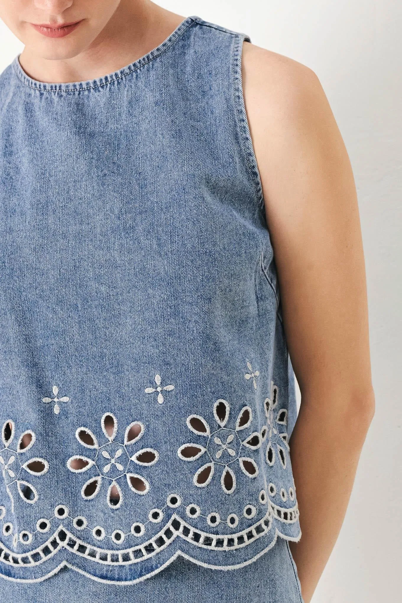 Floral Love Denim Top sold by Zulily product image thumbnail 4