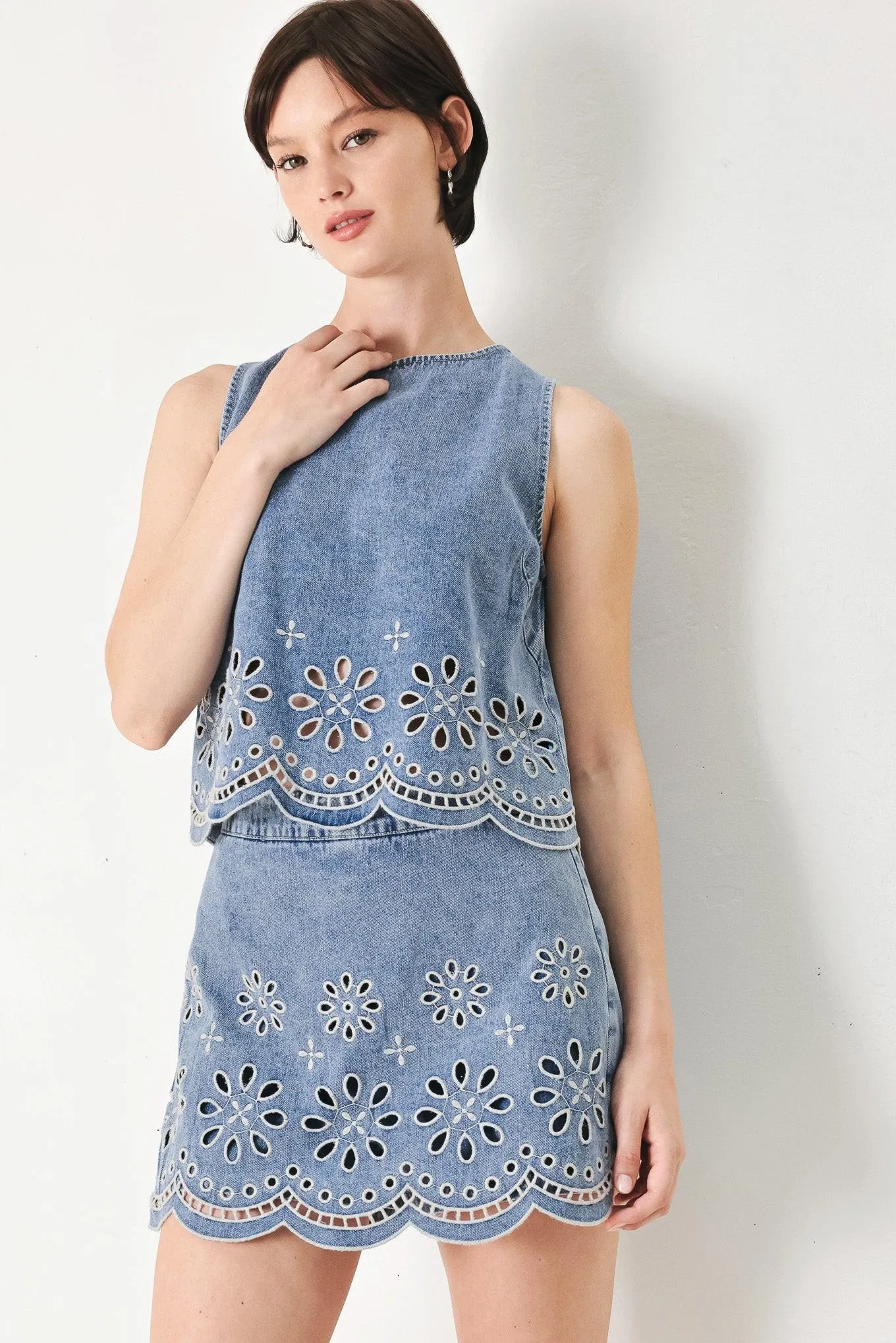 Floral Love Denim Top sold by Zulily product image thumbnail 5