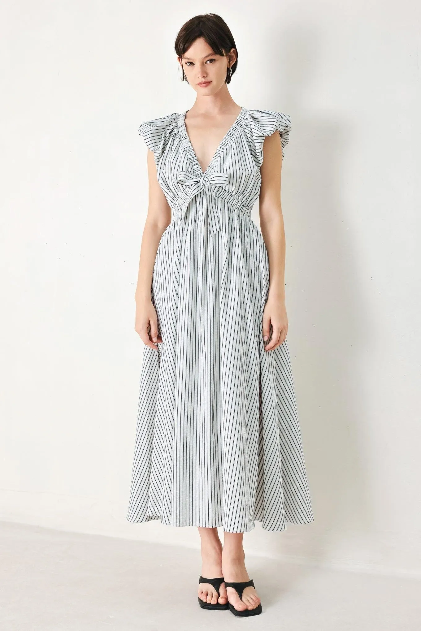 Whisper Stripe Woven Midi Dress sold by Zulily product image thumbnail 3