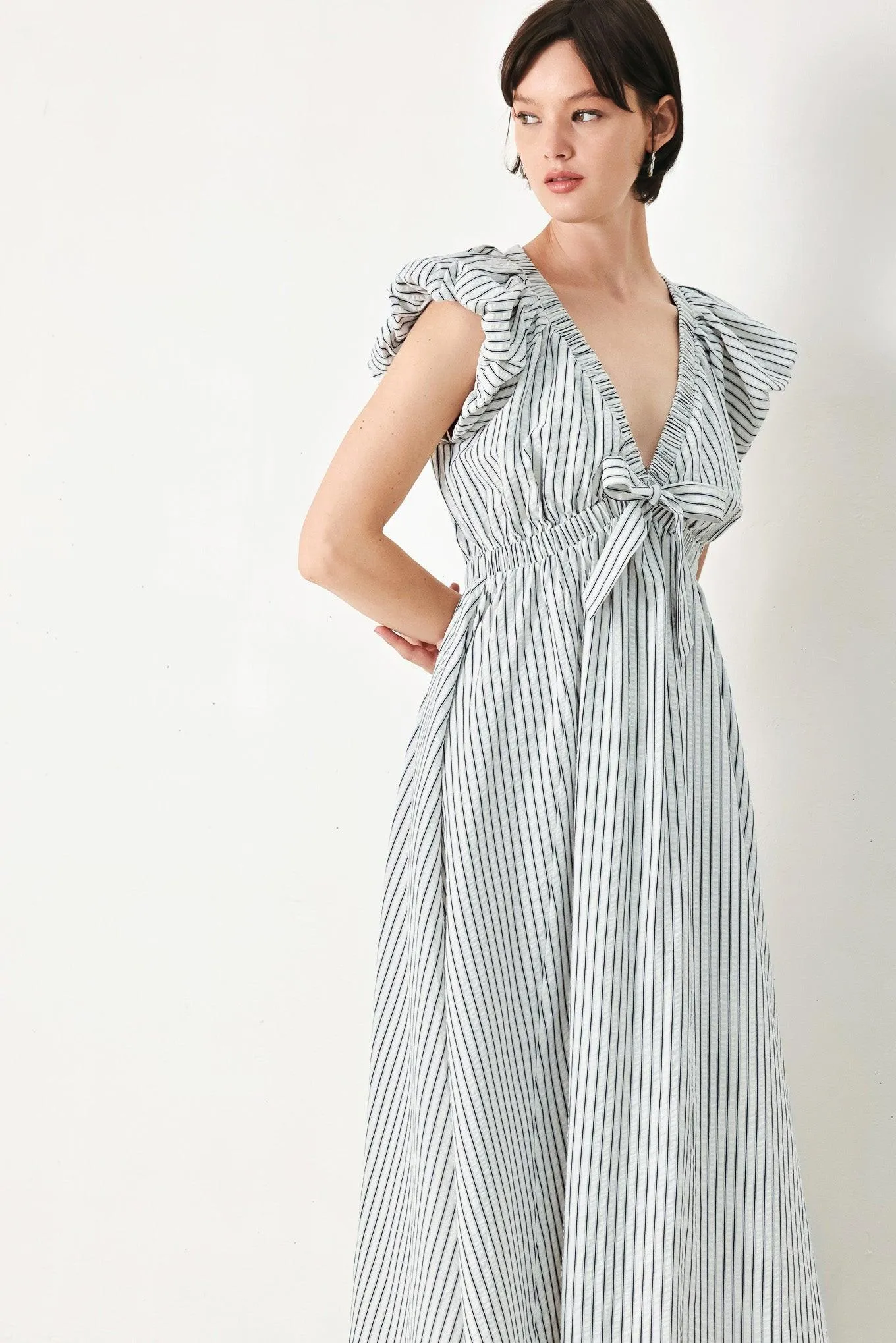 Whisper Stripe Woven Midi Dress sold by Zulily product image thumbnail 5