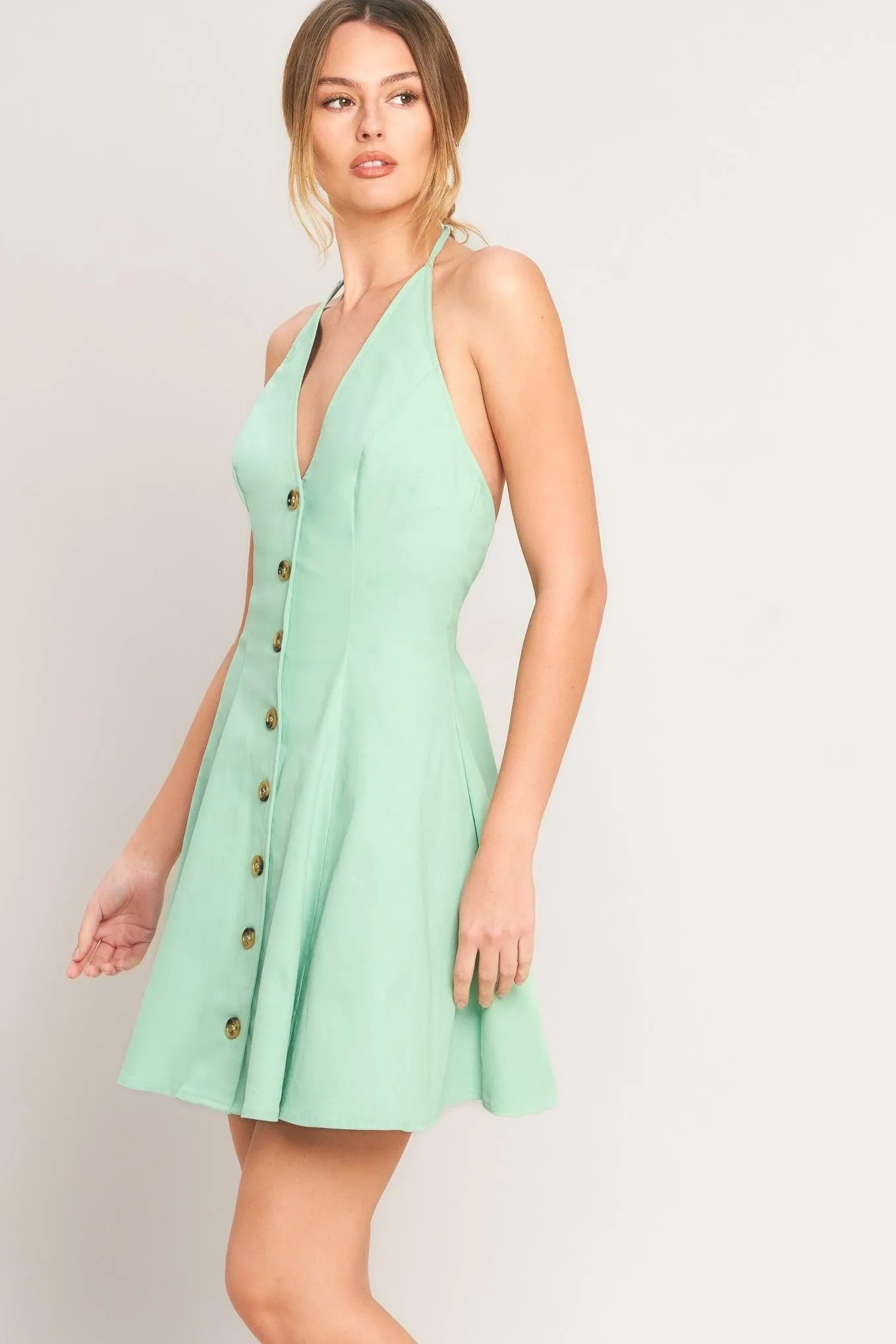 Lovely Charm Mint Woven Mini Dress sold by Zulily product image thumbnail 4