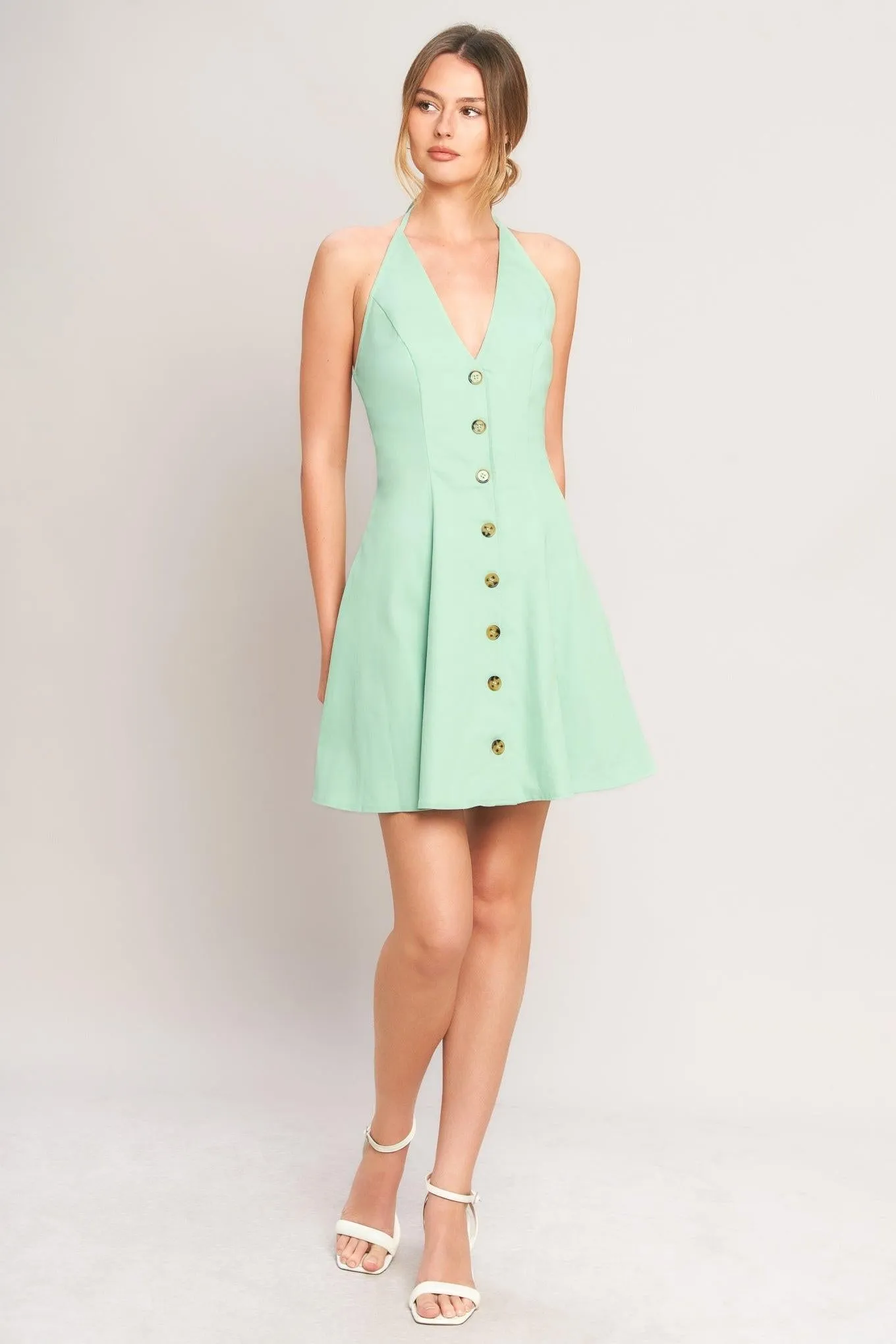 Lovely Charm Mint Woven Mini Dress sold by Zulily product image thumbnail 3