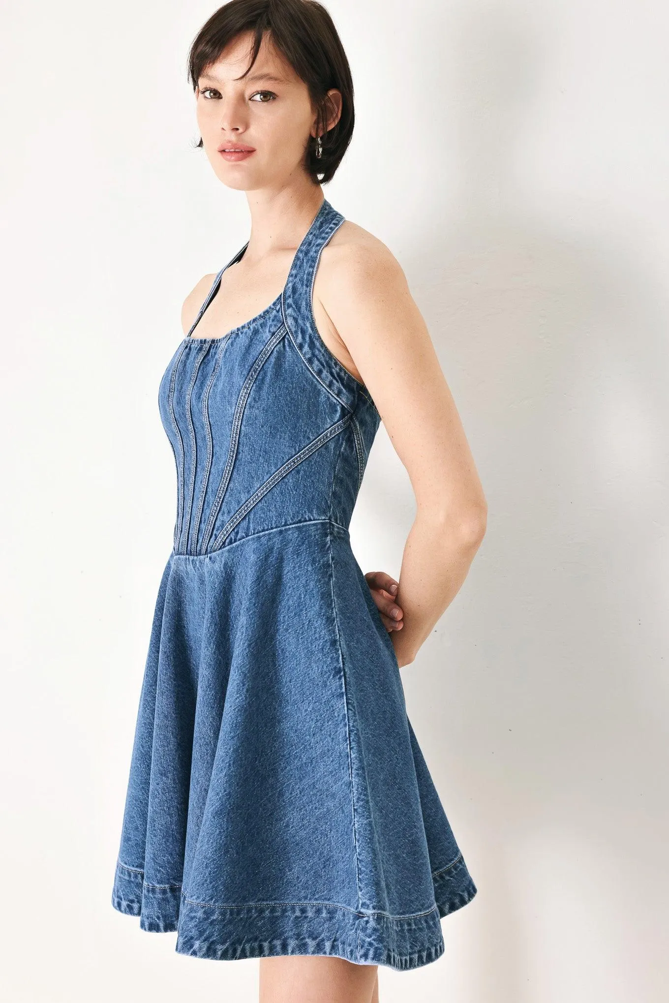 Vintage Shape Denim Mini Dress sold by Zulily product image thumbnail 5