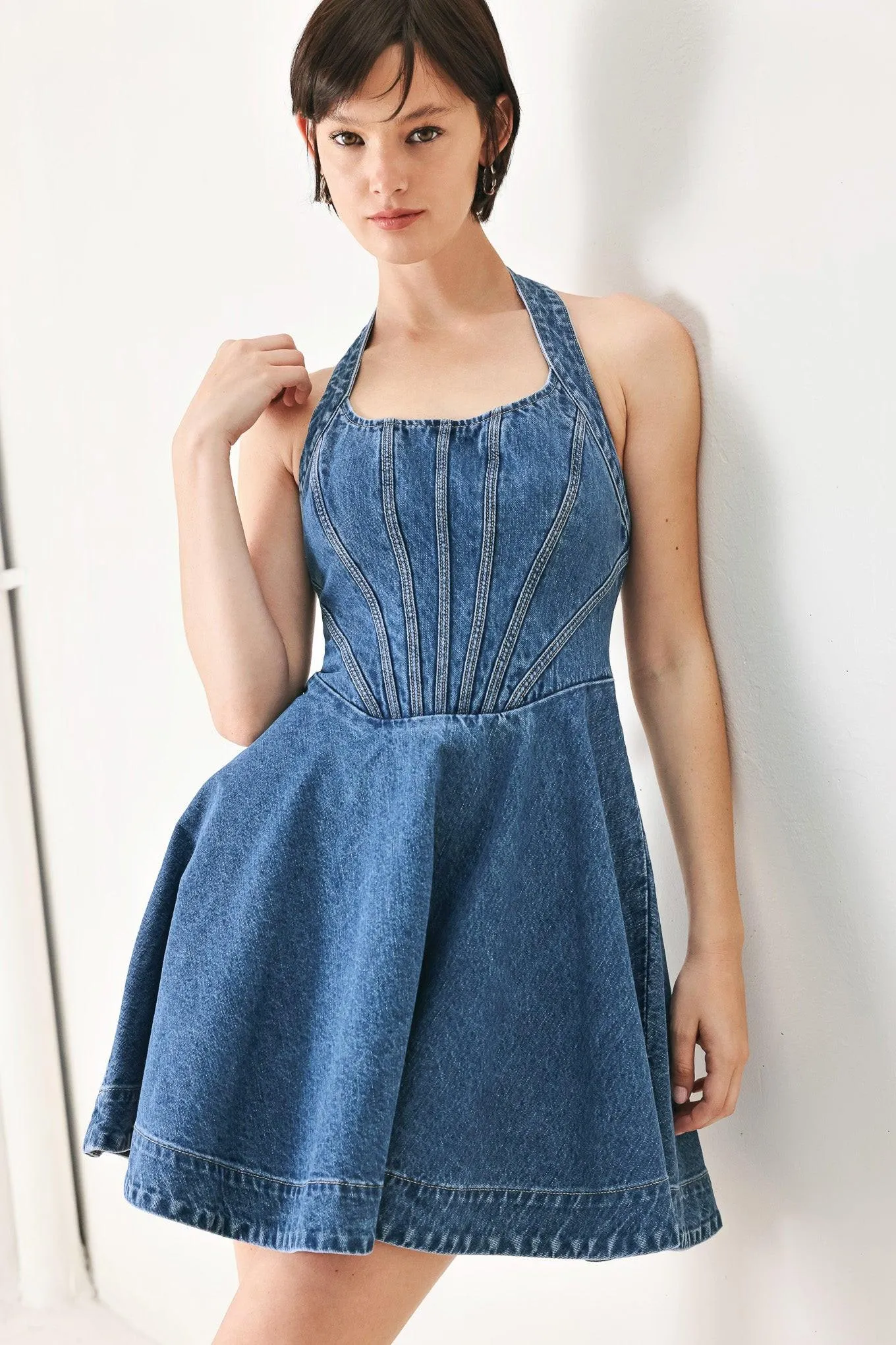 Vintage Shape Denim Mini Dress sold by Zulily