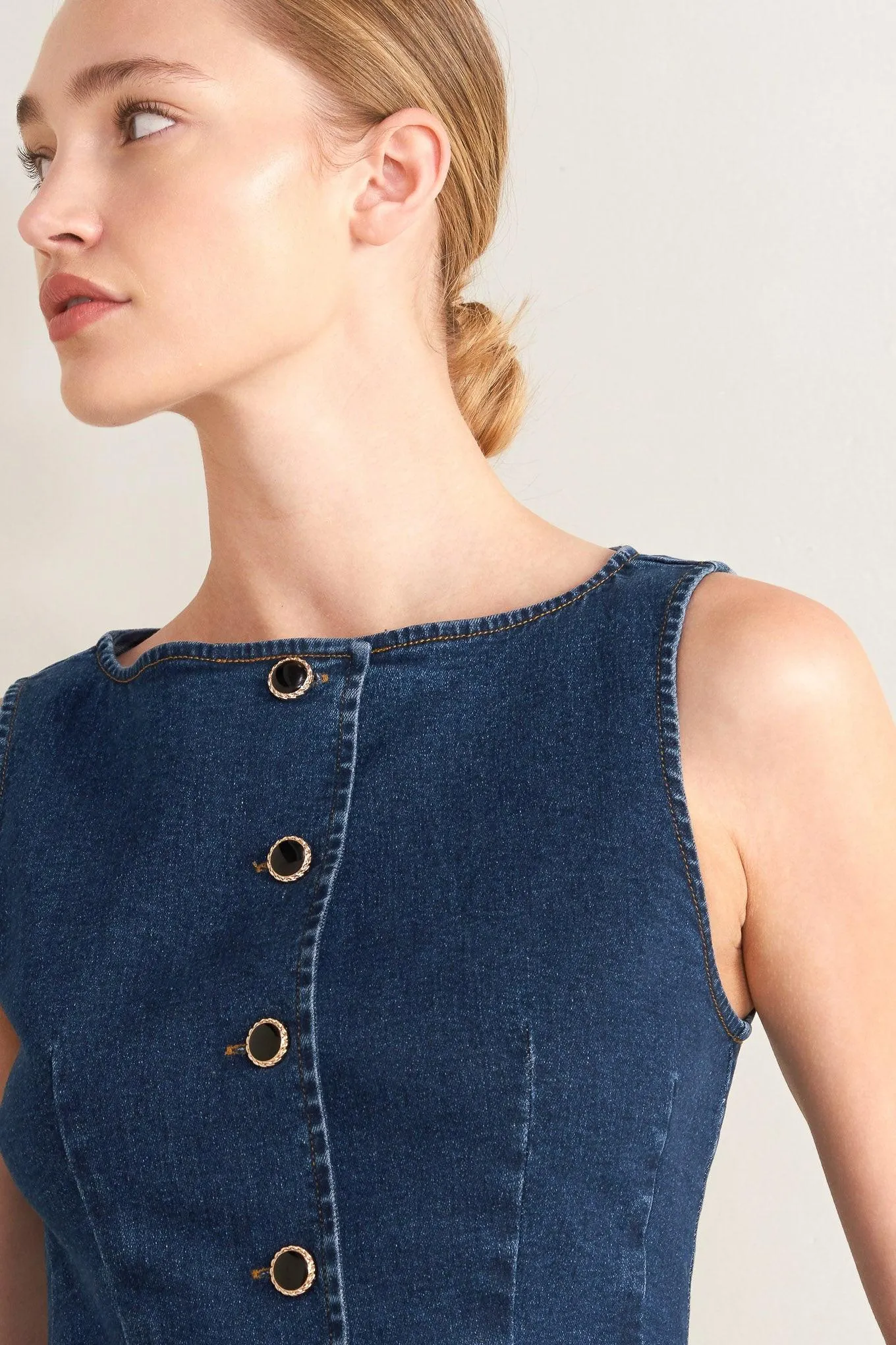 Retro Street Denim Vest sold by Zulily product image thumbnail 3