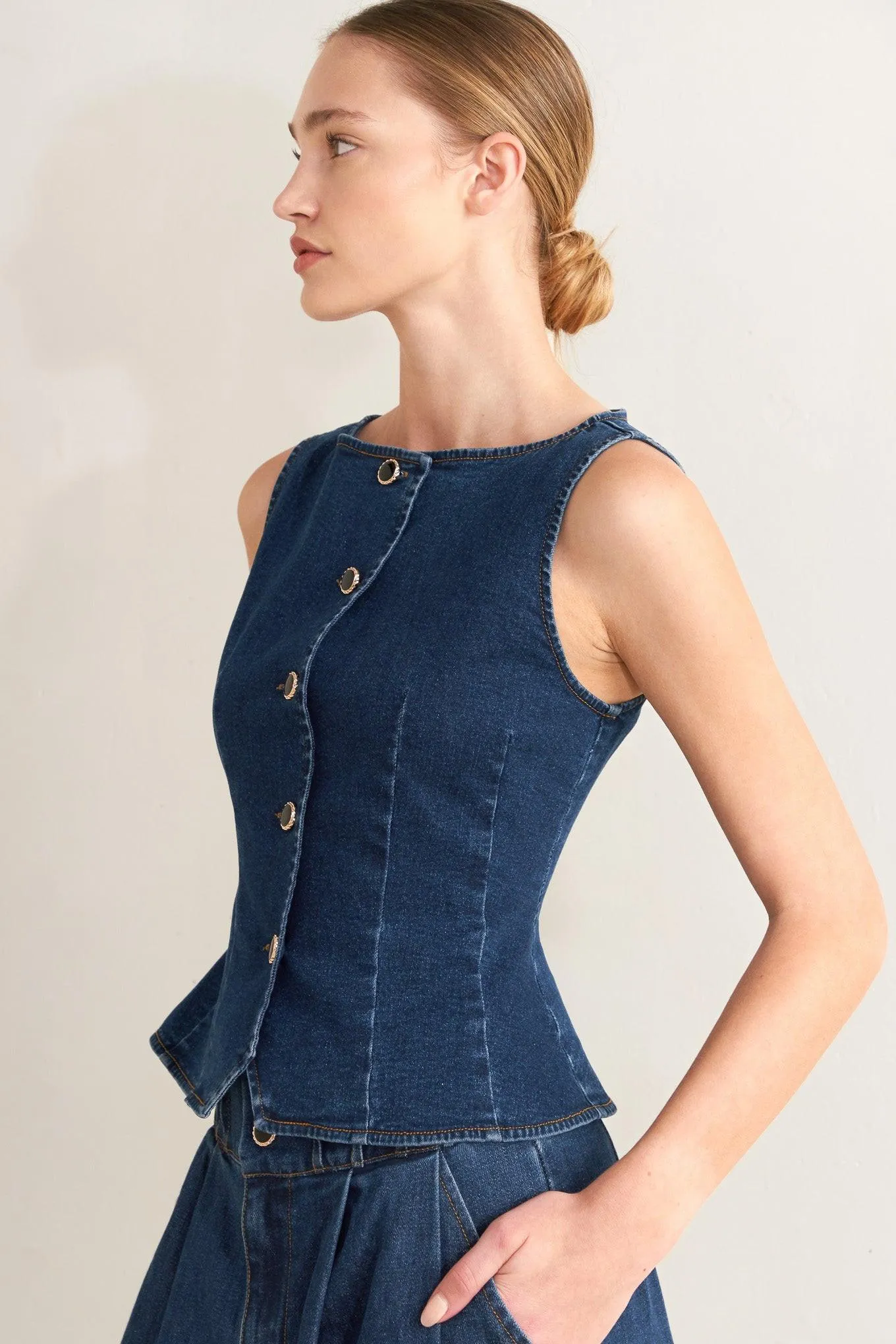 Retro Street Denim Vest sold by Zulily product image thumbnail 5