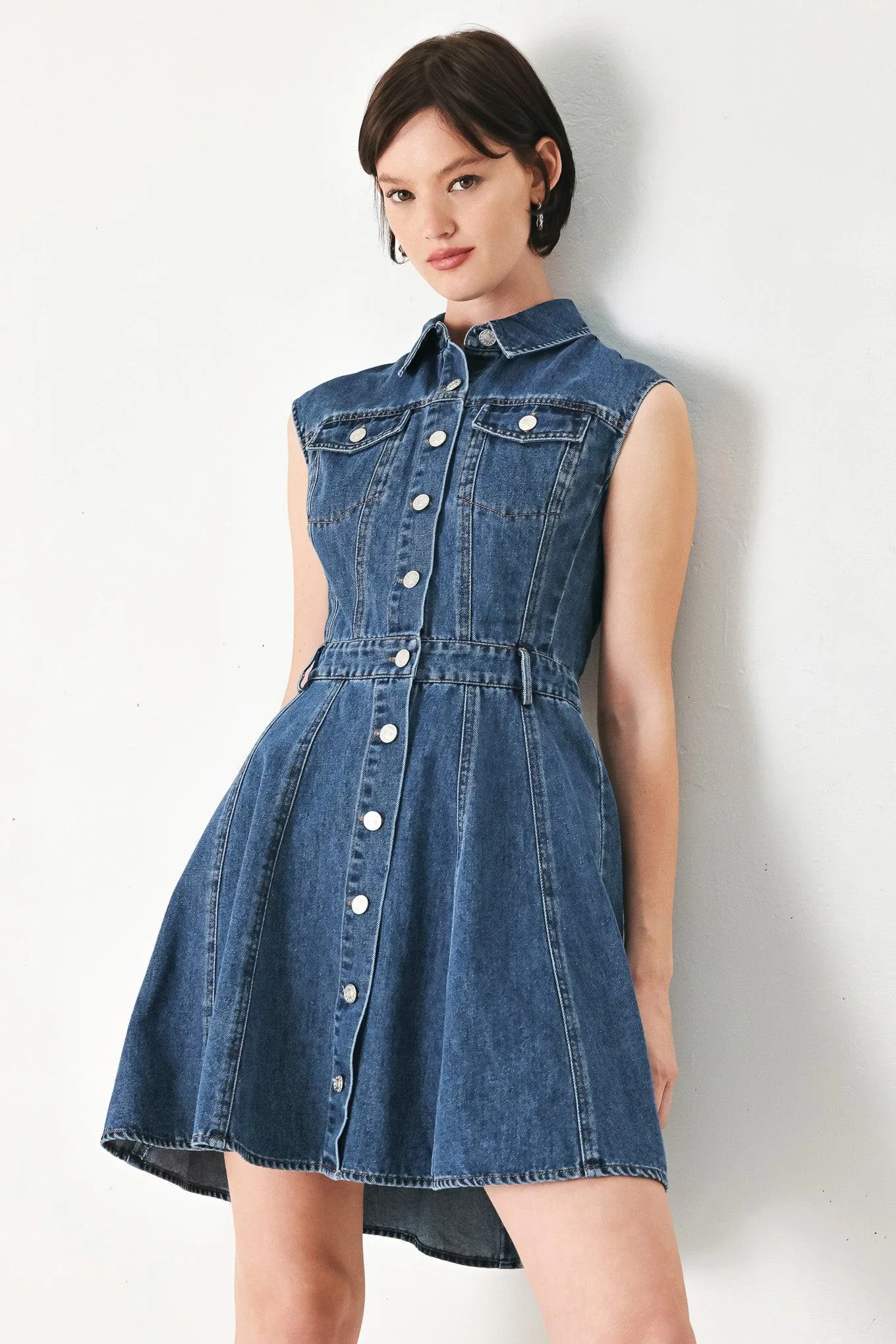 Casual Glam Denim Mini Dress sold by Zulily product image thumbnail 4