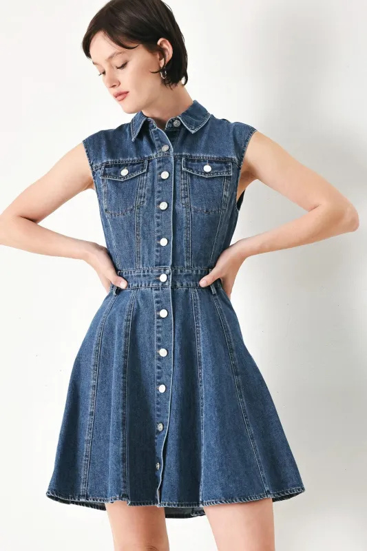 Casual Glam Denim Mini Dress made by Flying Tomato
