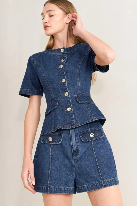 Forever Stylish Denim Top made by Flying Tomato