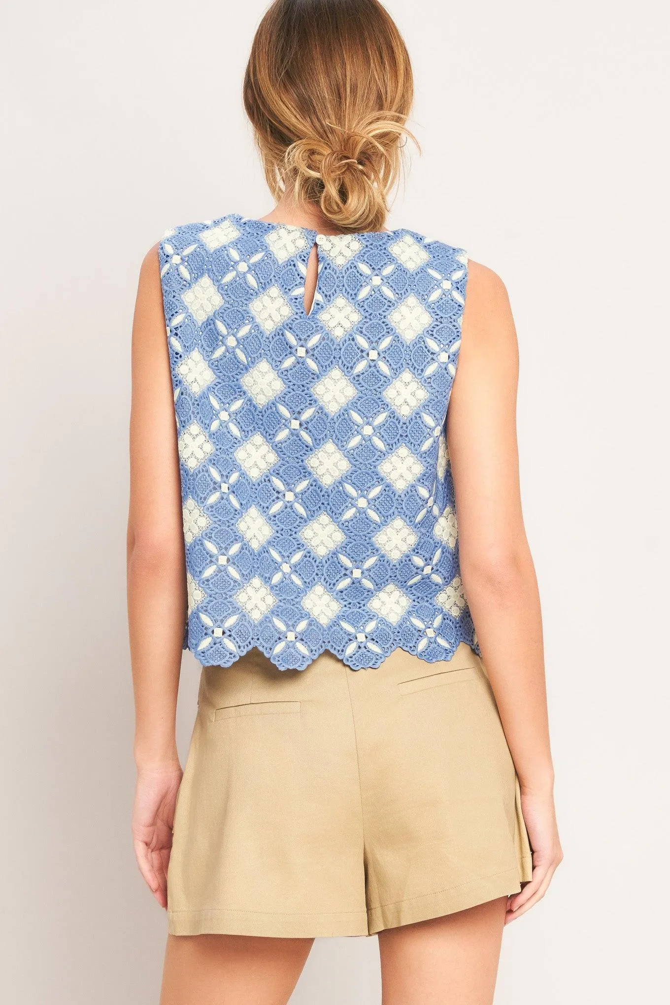 Coastal Woven Lace Top sold by Zulily product image thumbnail 2
