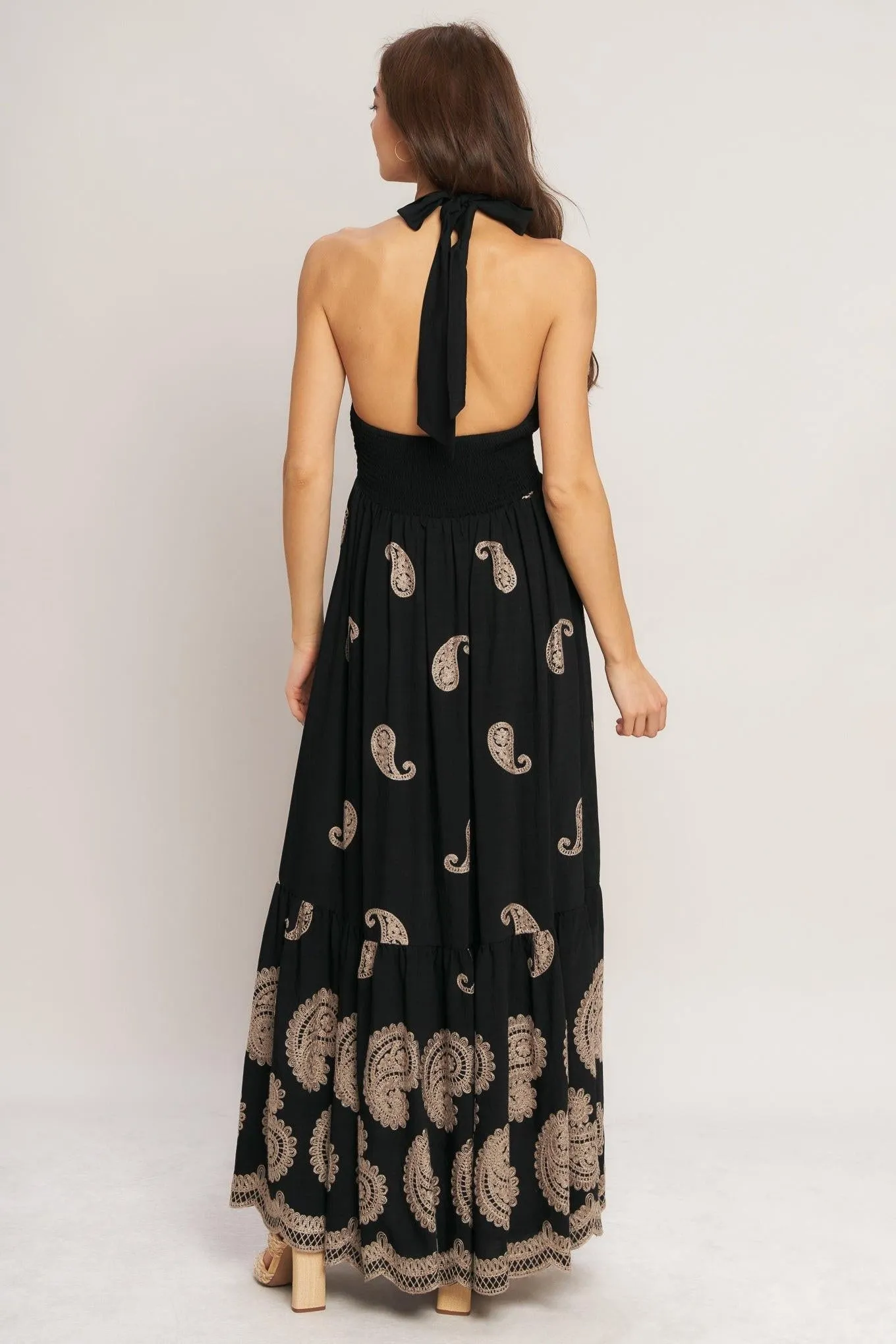 Midnight Charm Woven Midi Dress sold by Zulily product image thumbnail 2