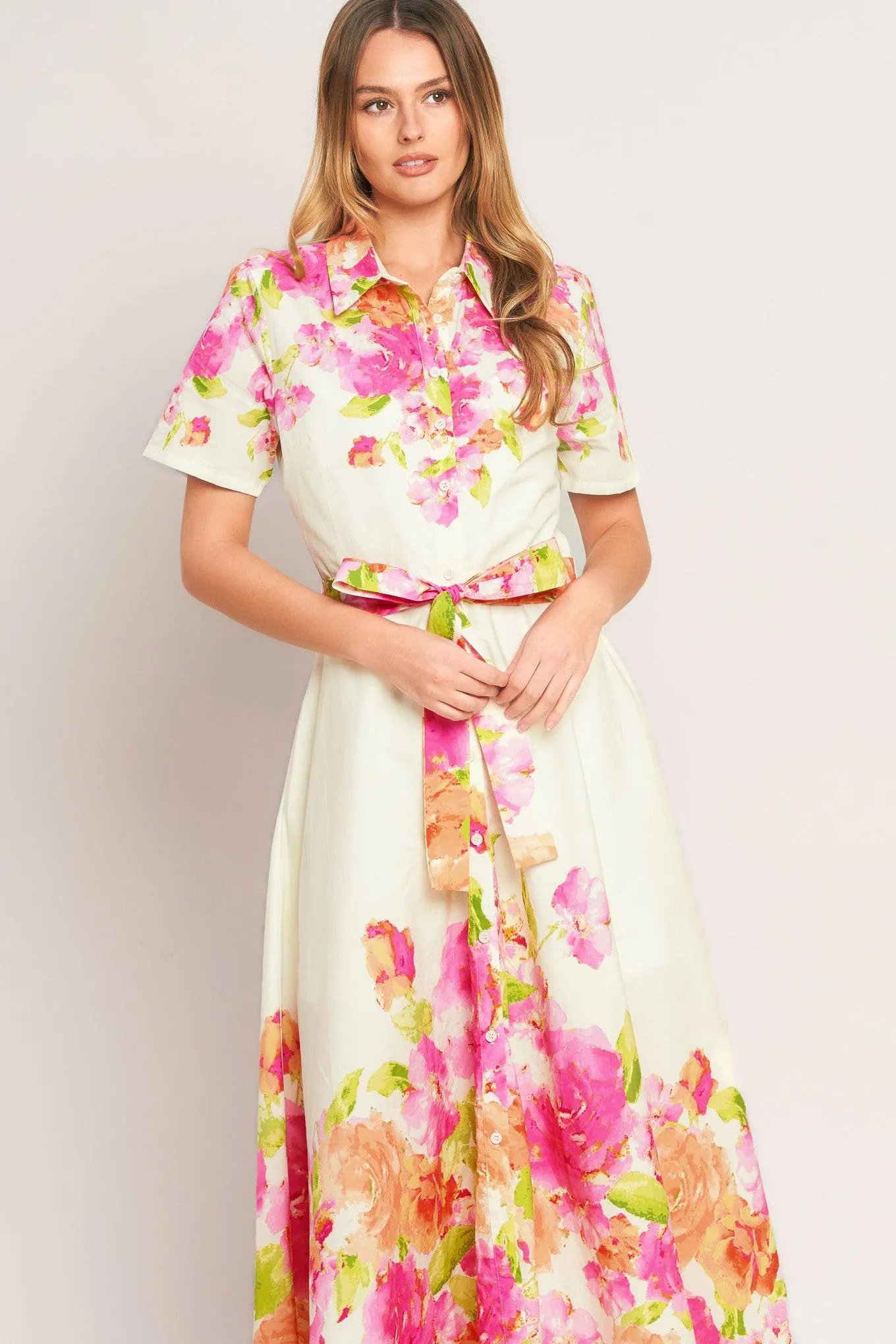 Peony Bloom Woven Midi Dress sold by Zulily product image thumbnail 3