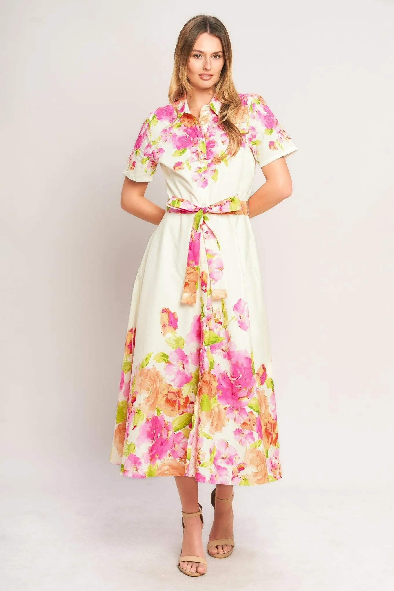 Peony Bloom Woven Midi Dress sold by Zulily product image thumbnail 4