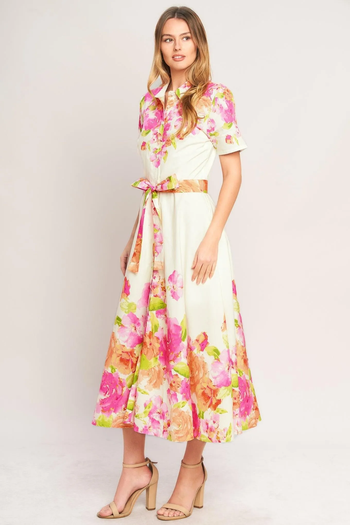 Peony Bloom Woven Midi Dress sold by Zulily product image thumbnail 5
