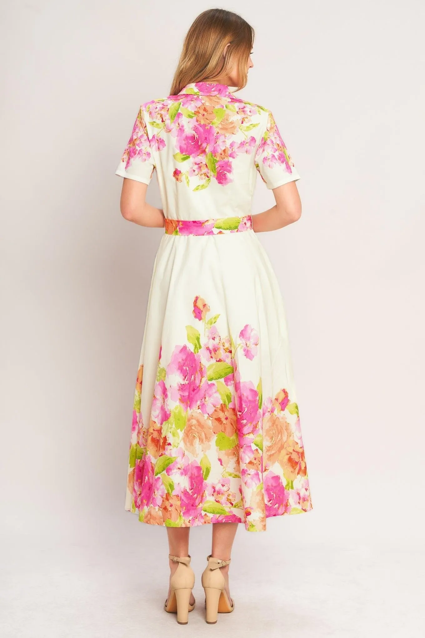 Peony Bloom Woven Midi Dress sold by Zulily product image thumbnail 2