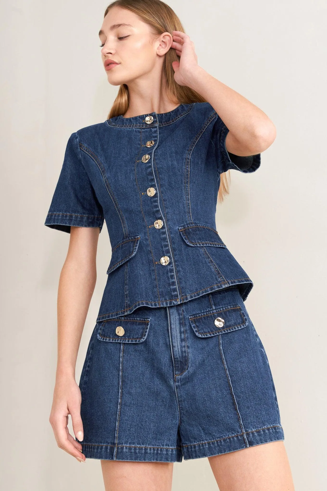 Forever Stylish Denim Shorts sold by Zulily product image thumbnail 3