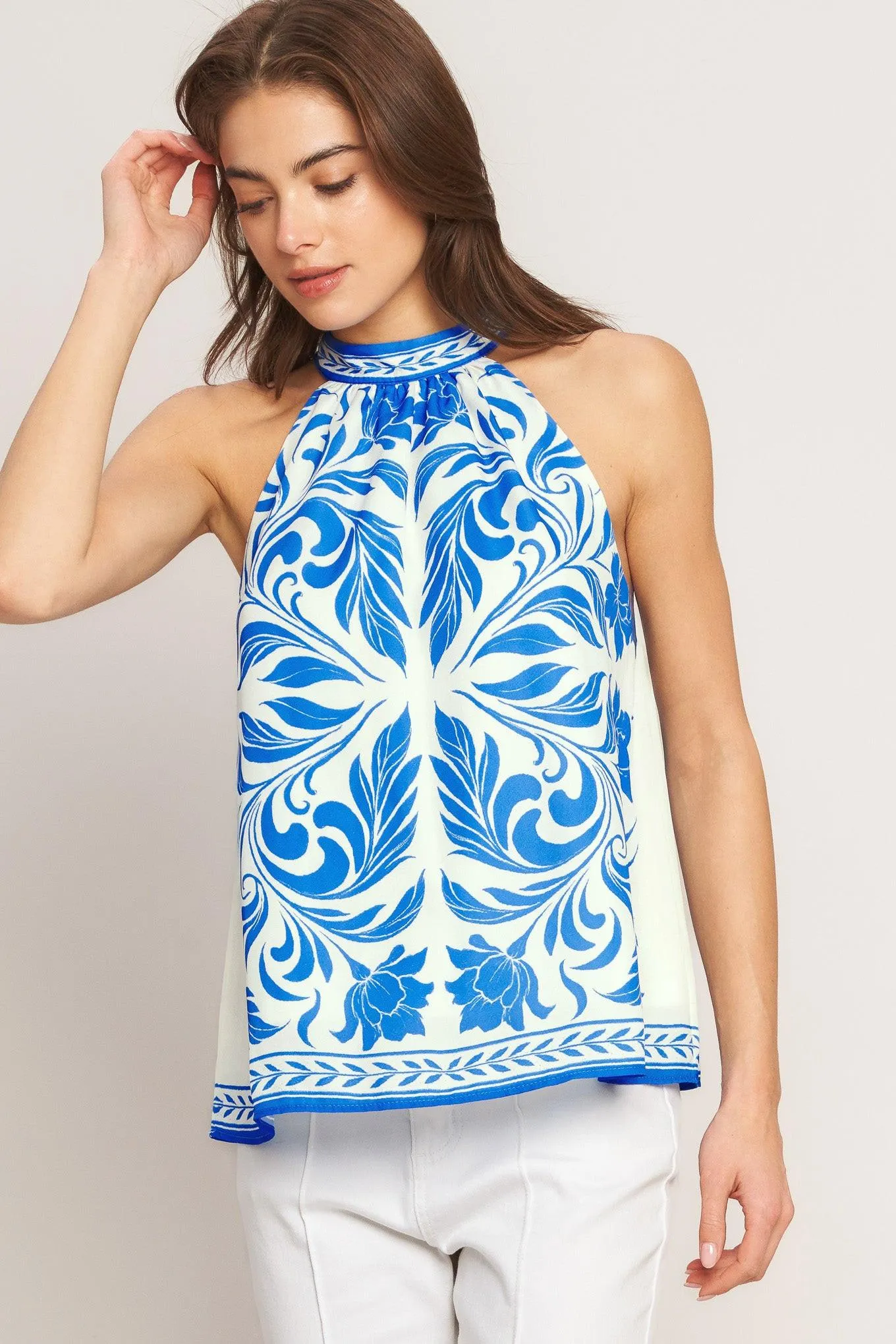 Coastal Charm Halter Woven Top sold by Zulily