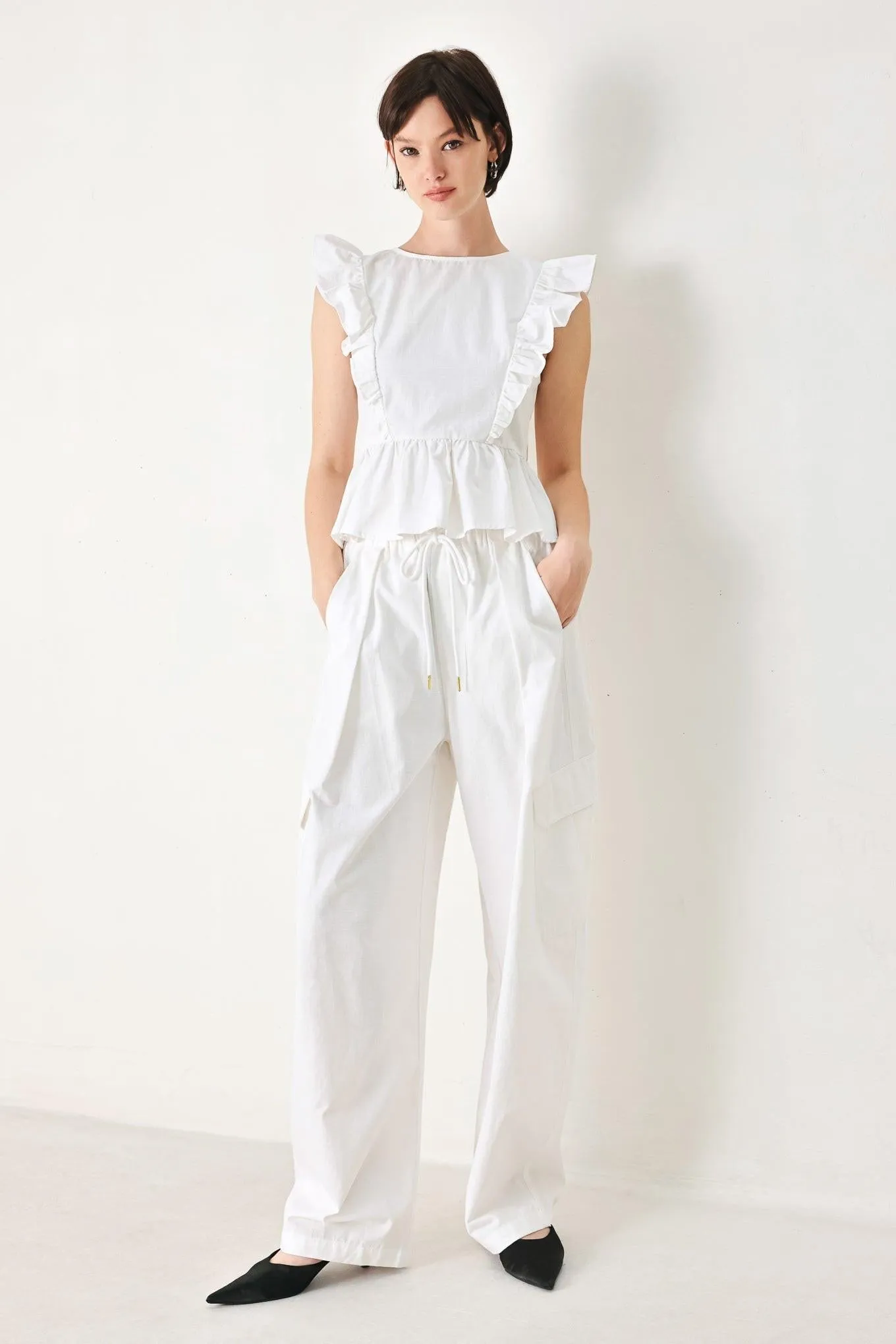 White Blossom Woven Top sold by Zulily product image thumbnail 5
