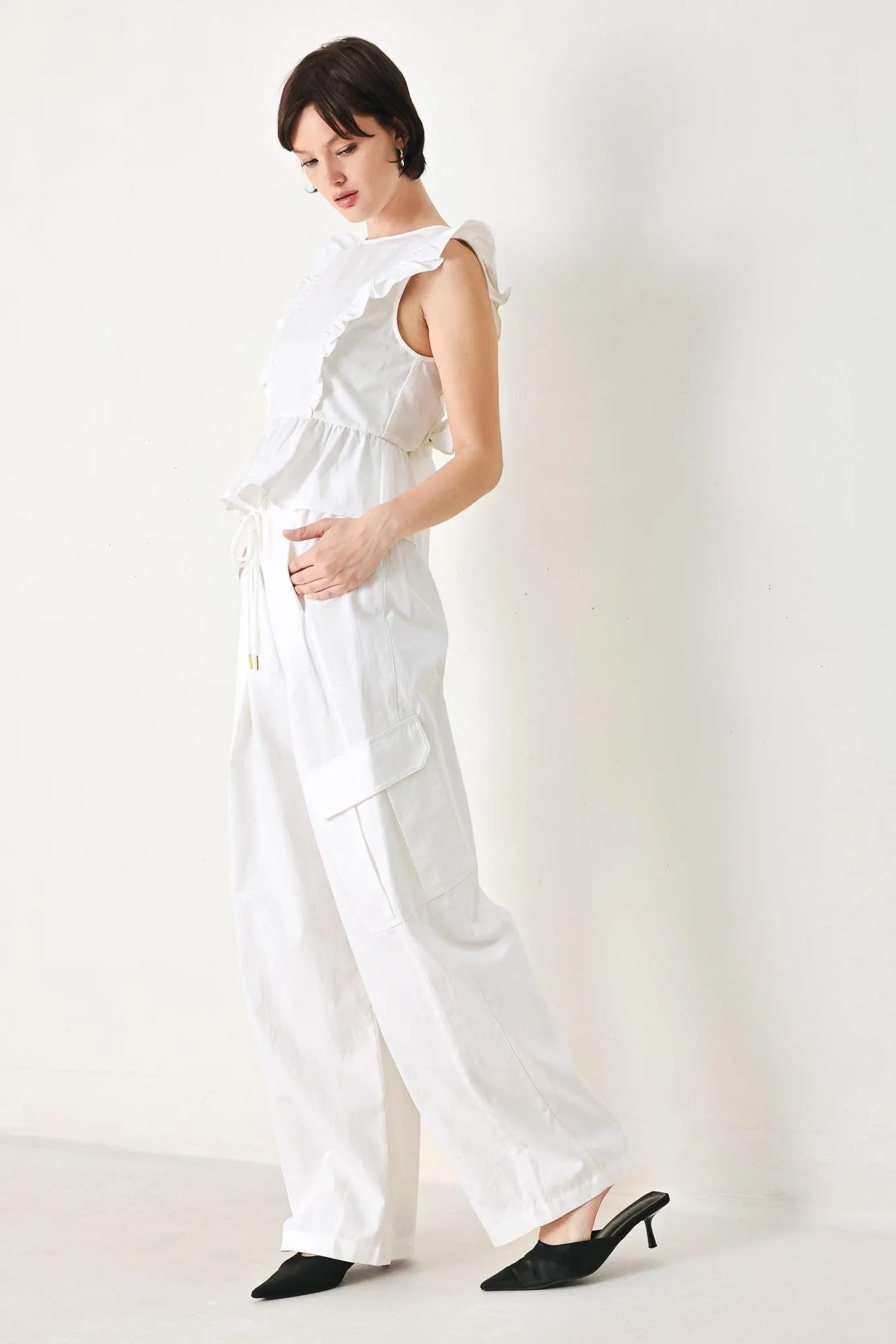 White Blossom Woven Top sold by Zulily product image thumbnail 3