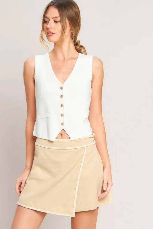 Elevated Essential Woven Skort made by Flying Tomato