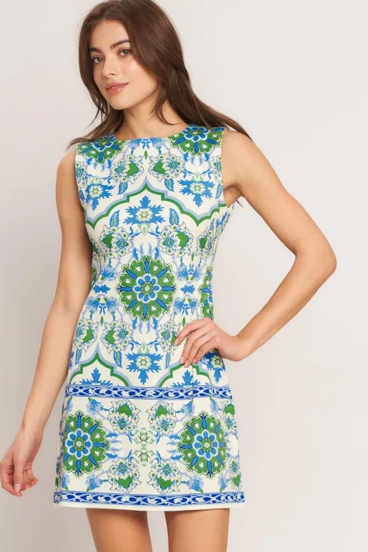 Euro Blue Woven Mini Dress made by Flying Tomato