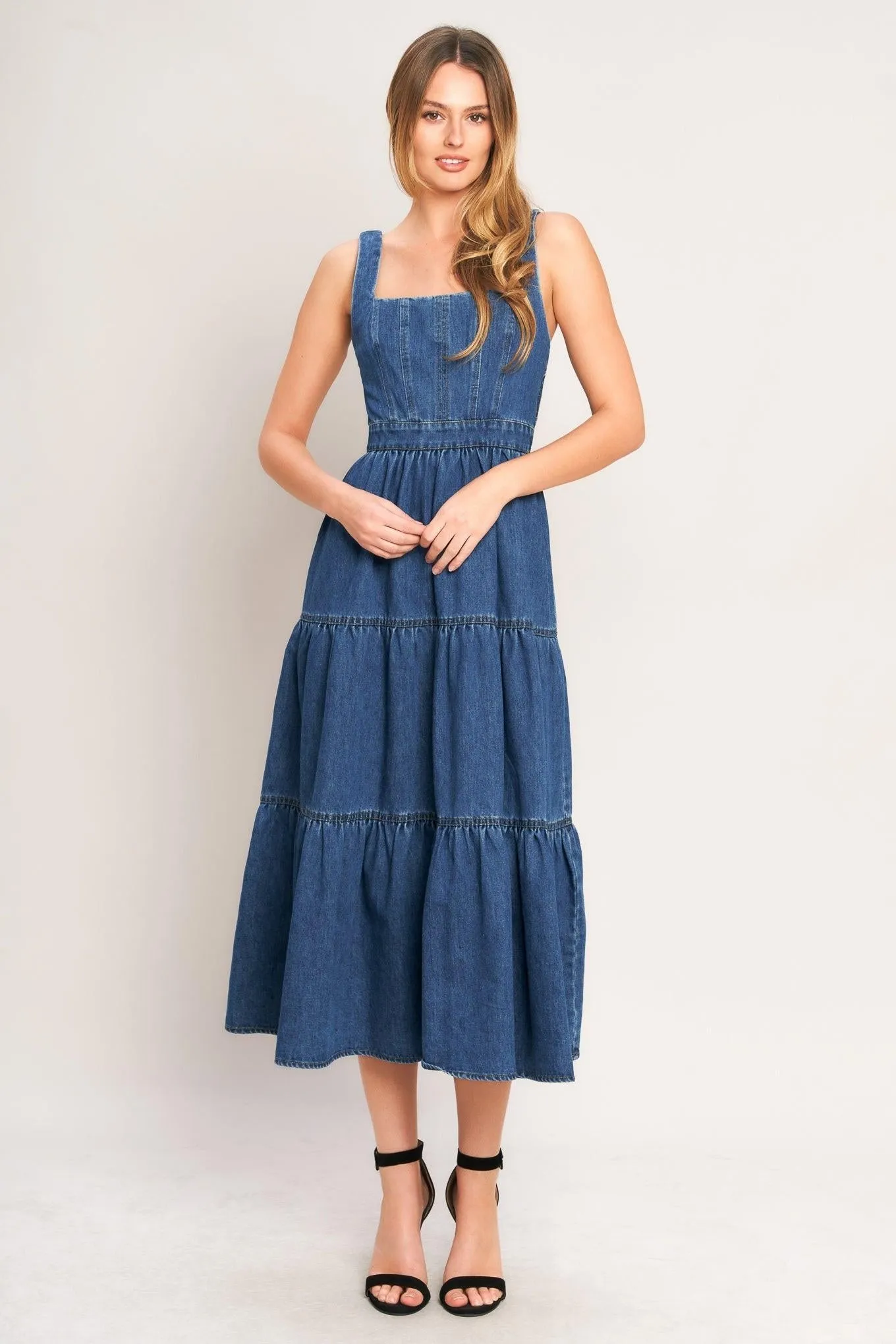 Everyday Romance Denim Midi Dress sold by Zulily