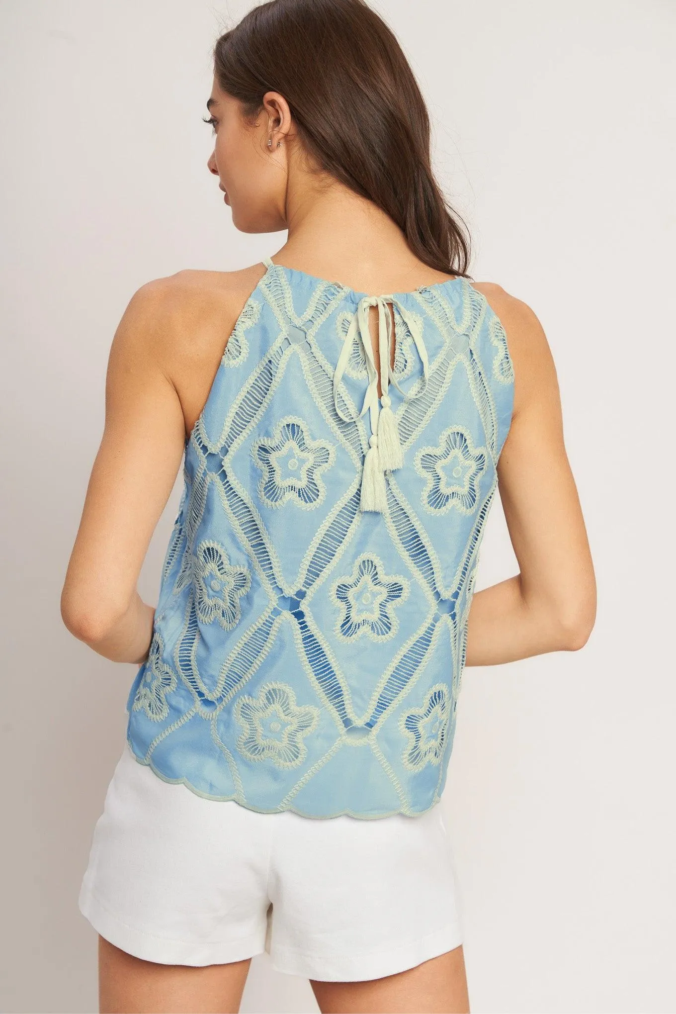 Sky Lace Summer Halter Woven Top sold by Zulily product image thumbnail 2