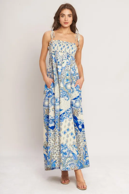 Coastal Dream Woven Maxi Dress made by Flying Tomato