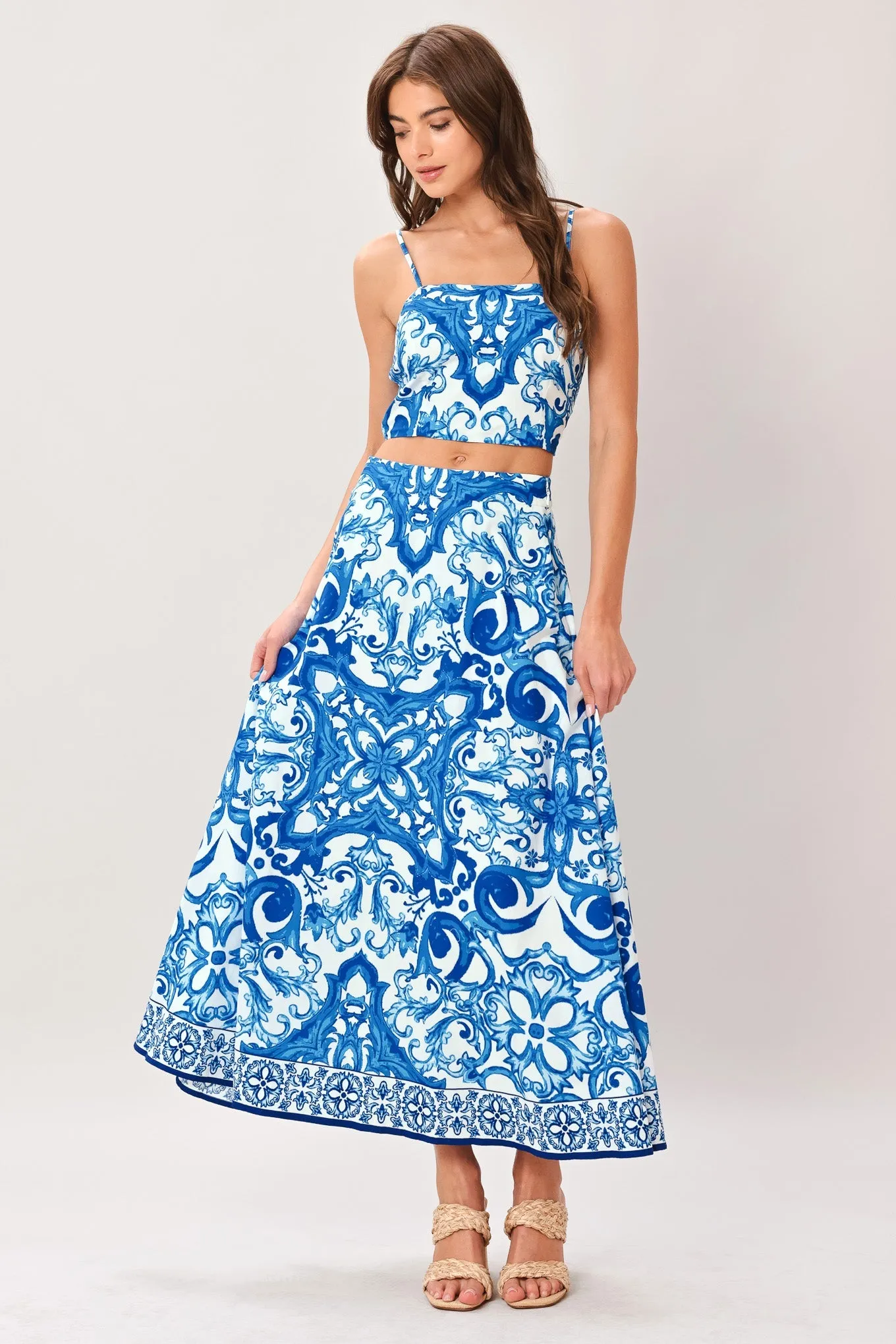 Coastal Mosaic Woven Midi Circle Skirt sold by Zulily product image thumbnail 5