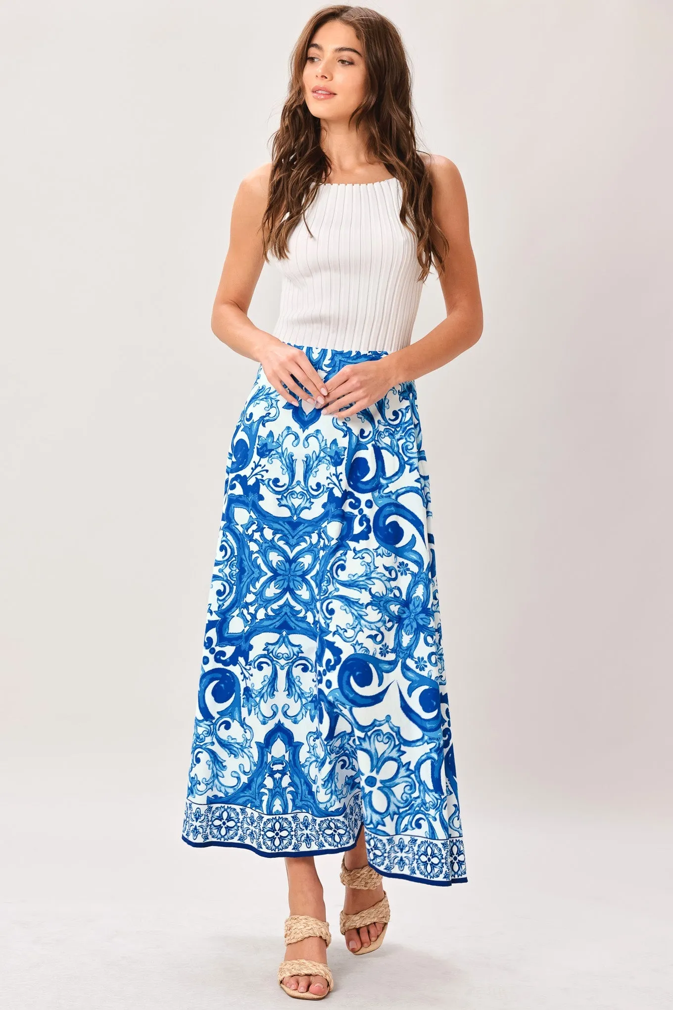 Coastal Mosaic Woven Midi Circle Skirt sold by Zulily product image thumbnail 3