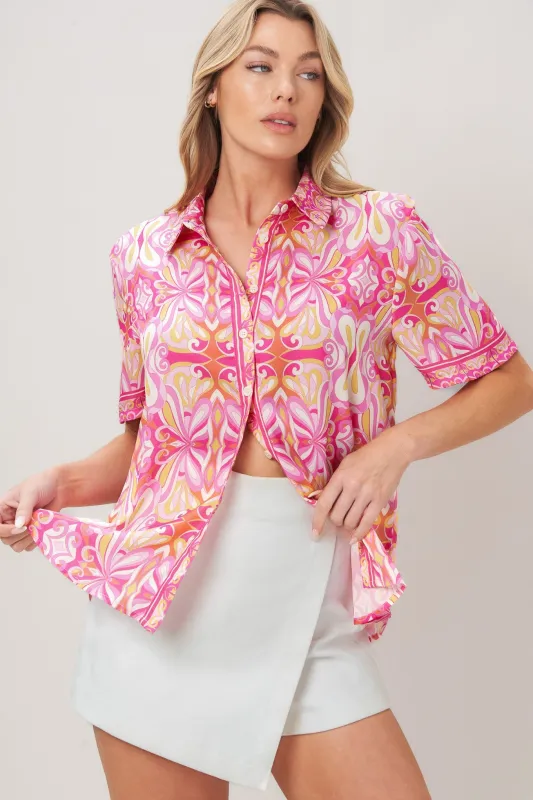 Candy Orbit Woven Top made by Flying Tomato