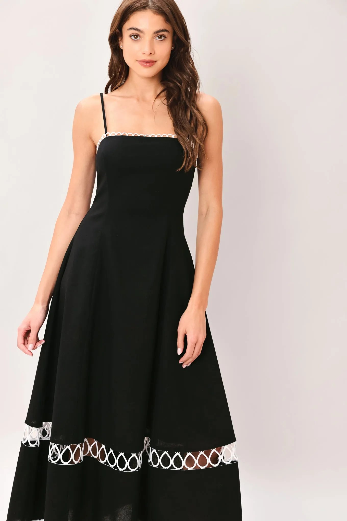 Noir Whisper Woven Midi Dress sold by Zulily product image thumbnail 5