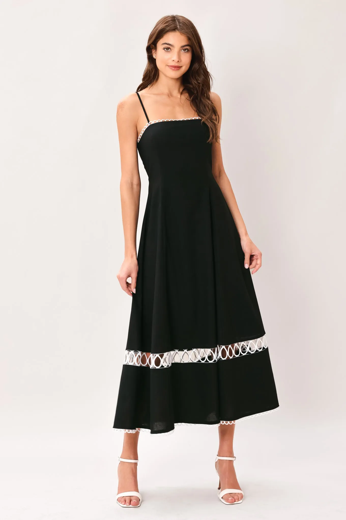 Noir Whisper Woven Midi Dress sold by Zulily
