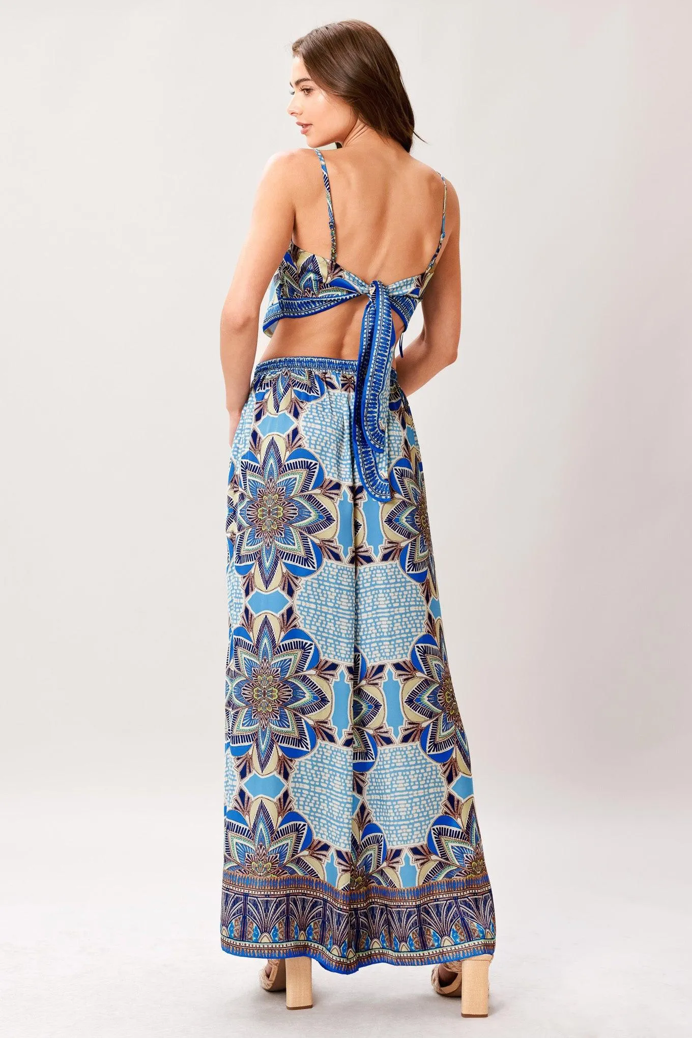Azure Mandala Woven Scarf Top and Pant Set sold by Zulily product image thumbnail 2