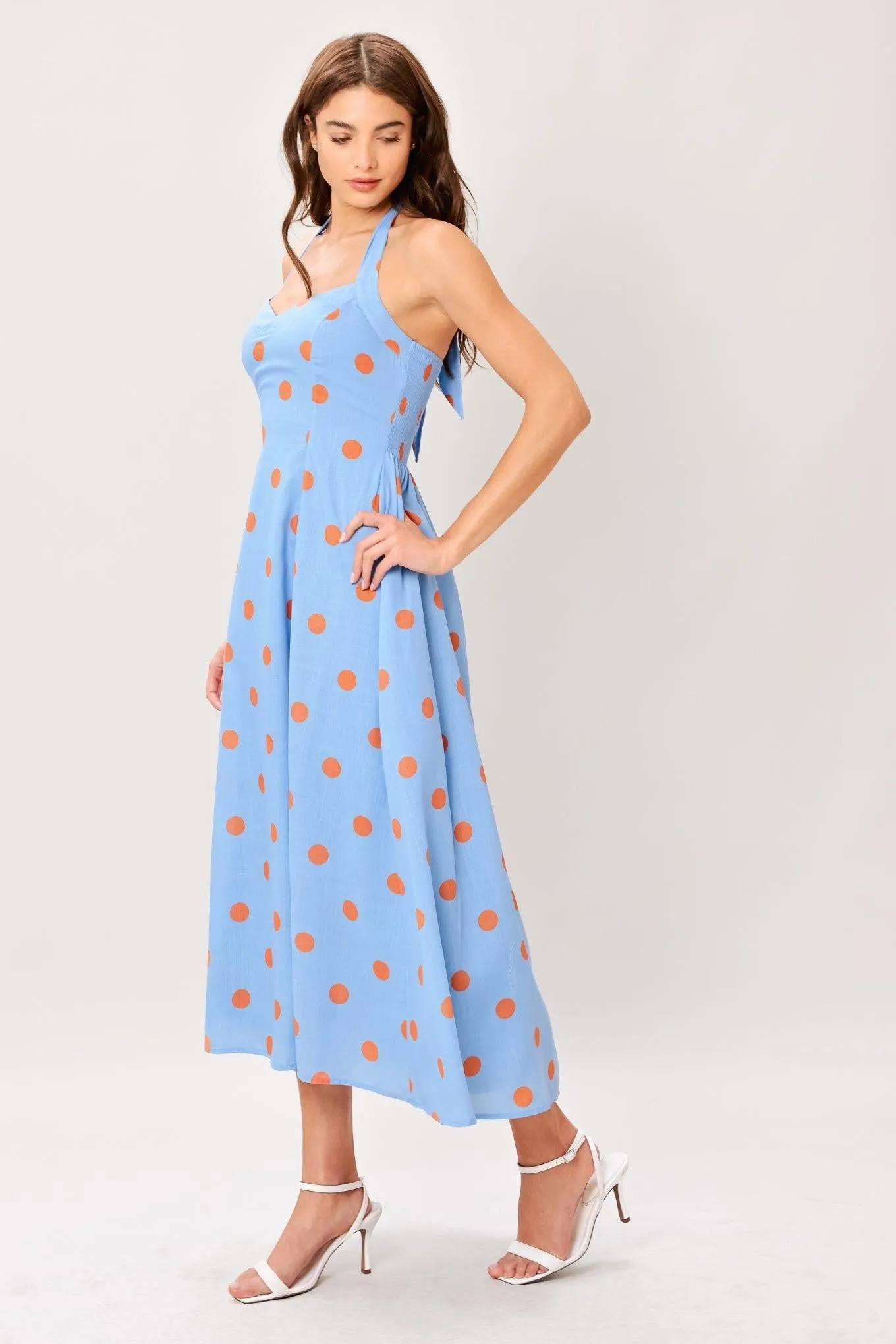 Cotton Candy Sky Dot Woven Midi Dress sold by Zulily product image thumbnail 4