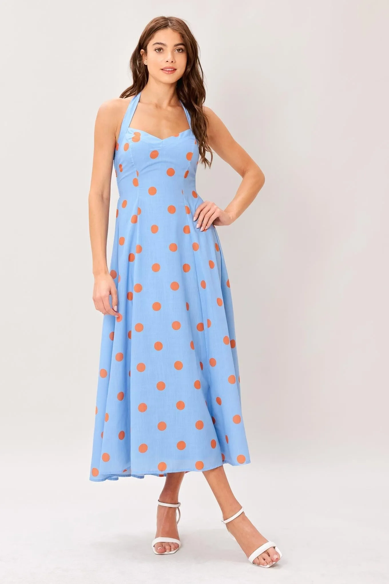 Cotton Candy Sky Dot Woven Midi Dress sold by Zulily