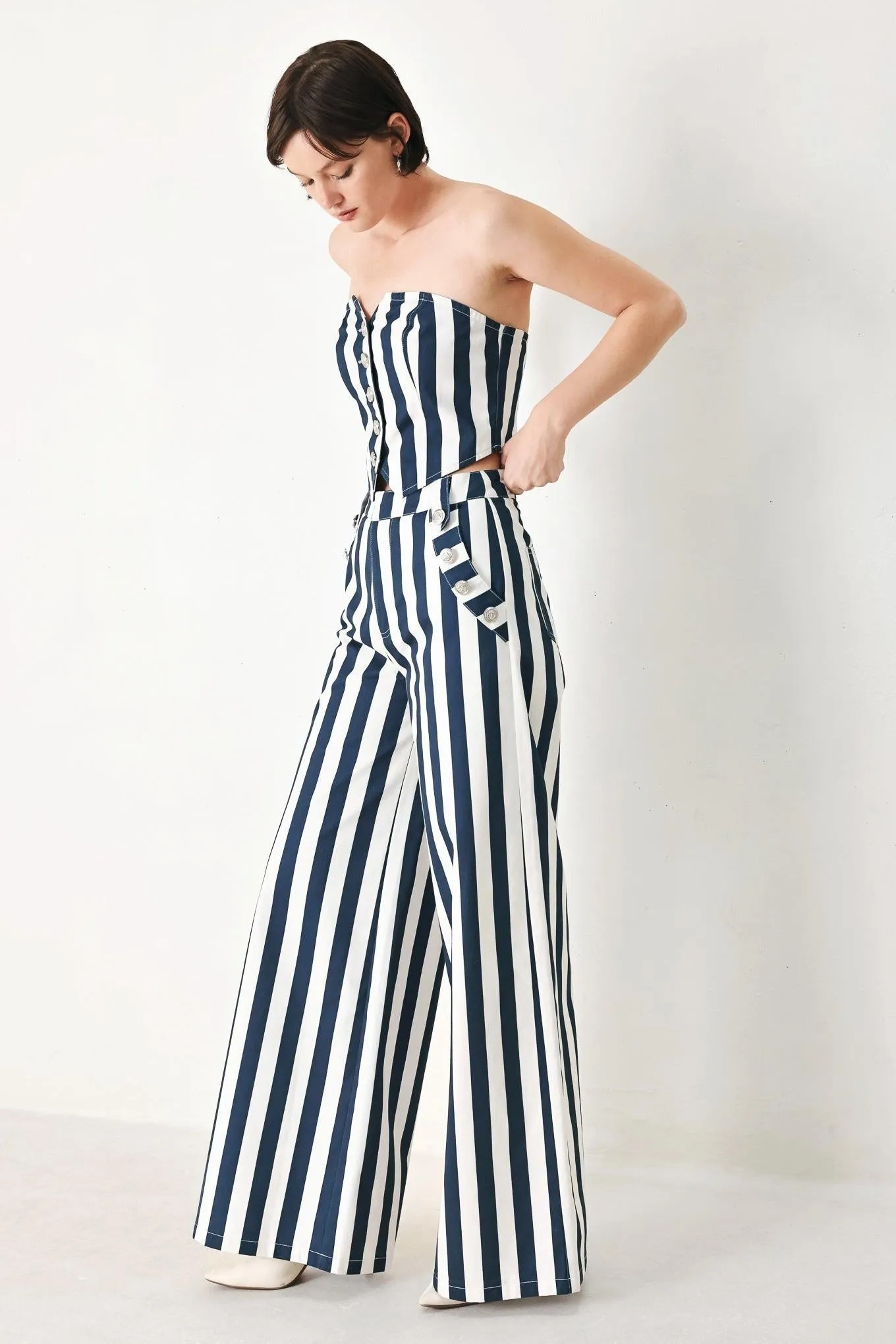 Navy Blossom Woven Tube Top sold by Zulily product image thumbnail 4