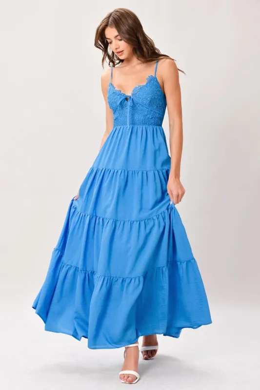 Nomad Bloom Woven Maxi Dress made by Flying Tomato
