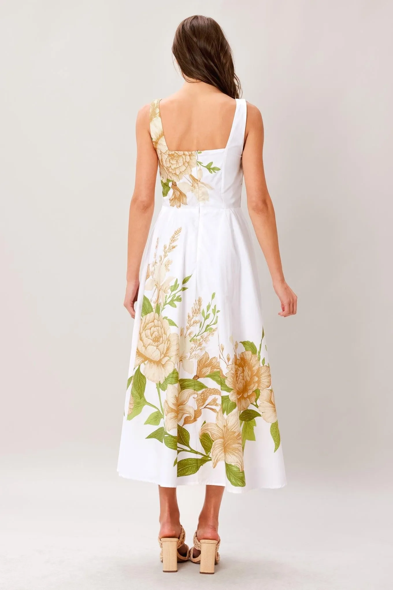 Cream Botanica Woven Midi Dress sold by Zulily product image thumbnail 2