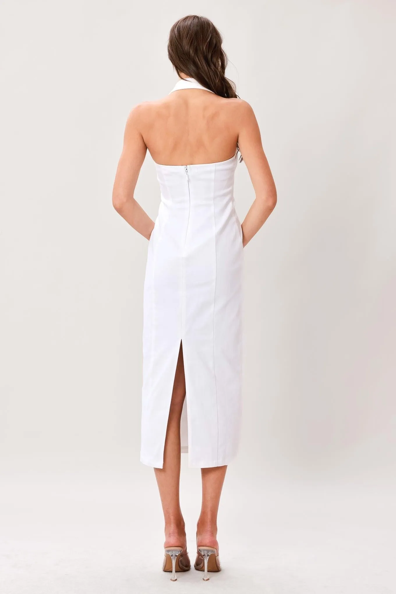 Luxe Essence Woven Midi Dress sold by Zulily product image thumbnail 2