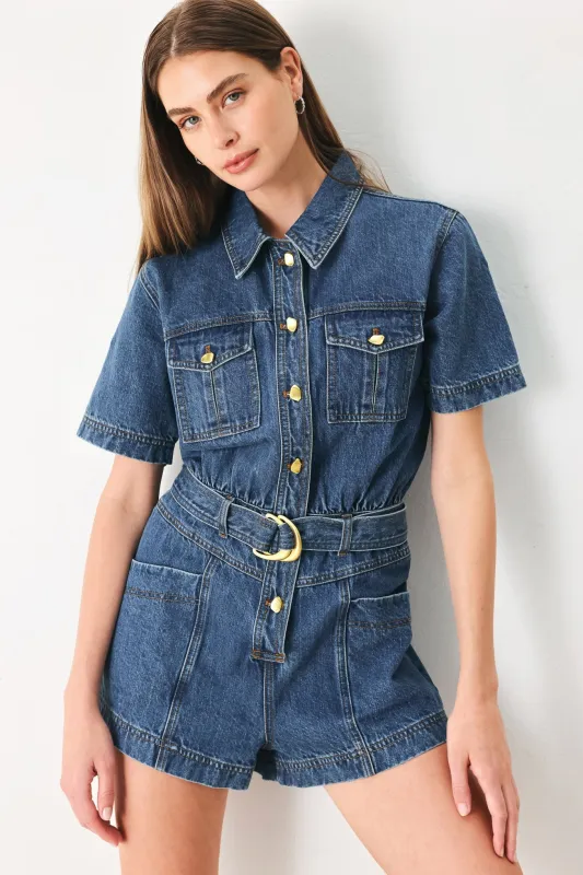 Play Mode Denim Romper made by Flying Tomato