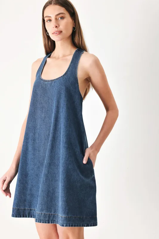 Blue Breeze Denim Mini Dress made by Flying Tomato