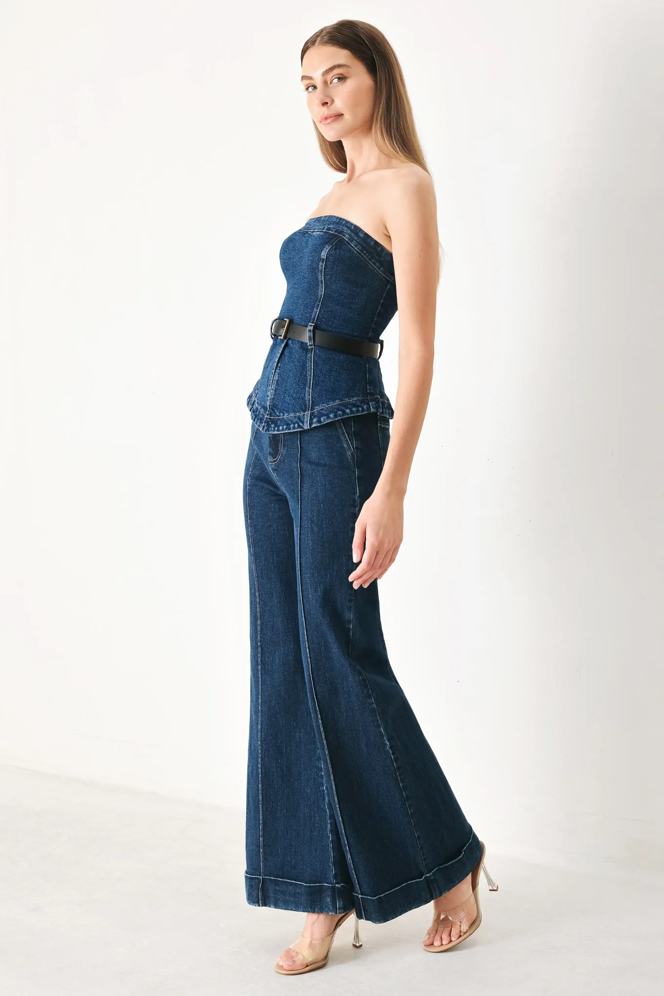 Skyline Flare Denim Tube Top sold by Zulily product image thumbnail 3