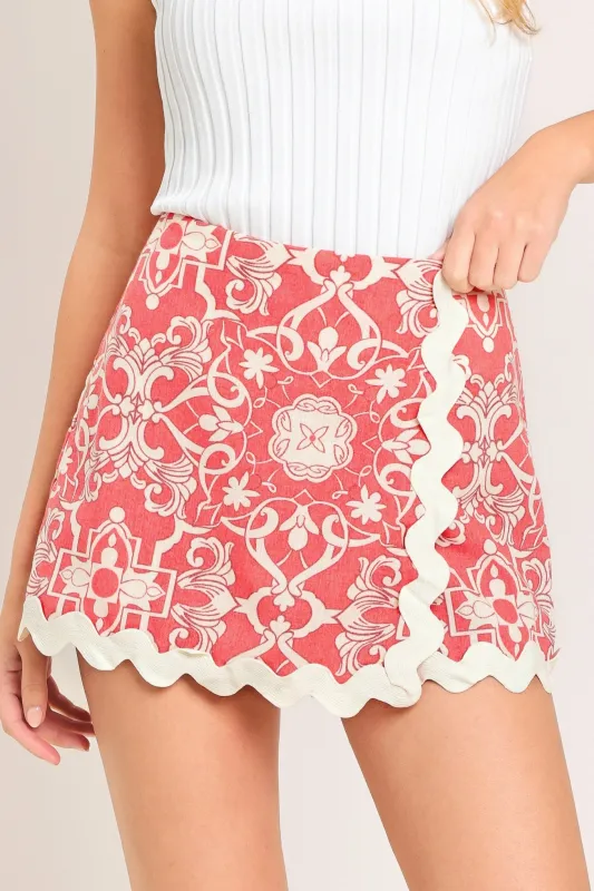 Beach Date Denim Skort made by Flying Tomato