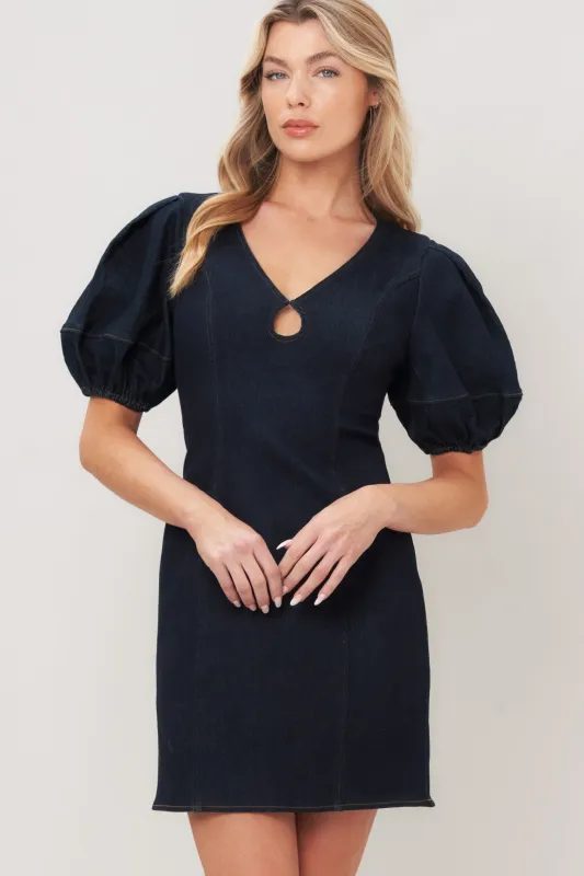 Midnight Femme Woven Mini Dress made by Flying Tomato